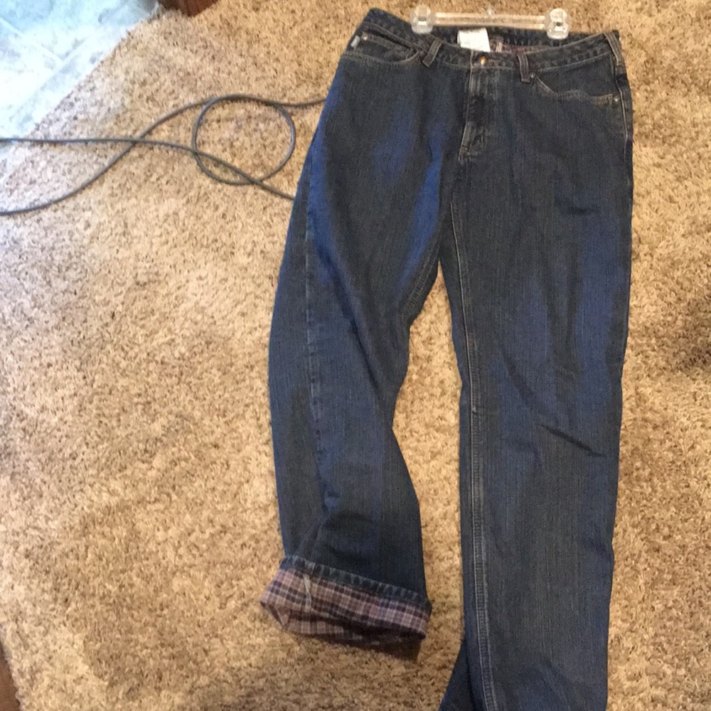 Women’s Carhartt flannel lined jeans
